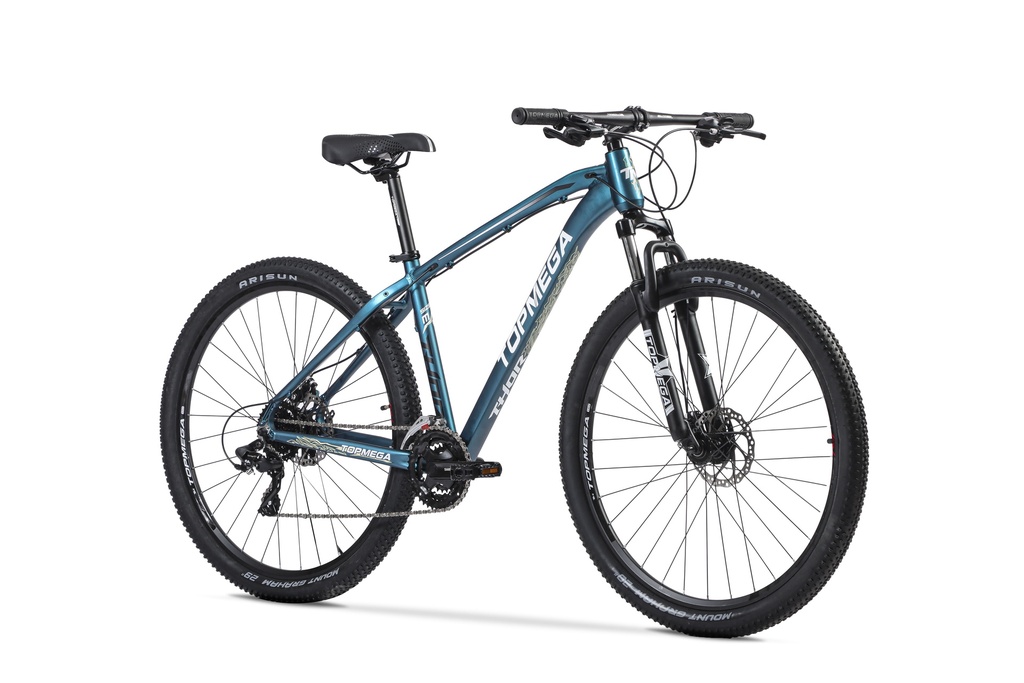 BICICLETA MTB THOR R29 24V ALUMINIO AZUL/BLANCO/AMARILLO TALLE L