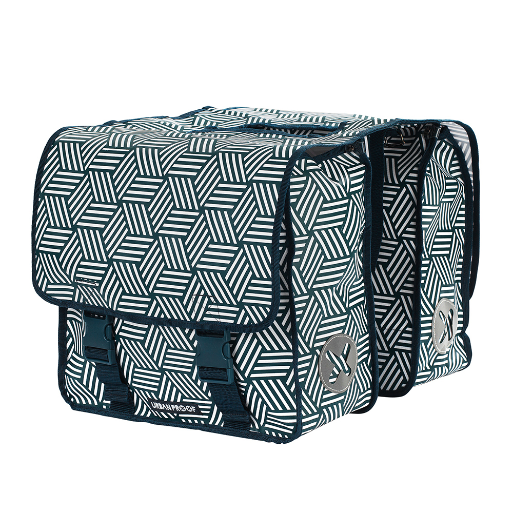 *BOLSO TIPO ALFORJA AL PORTAPAQUETE SET LINEAS CELESTE32 LTS