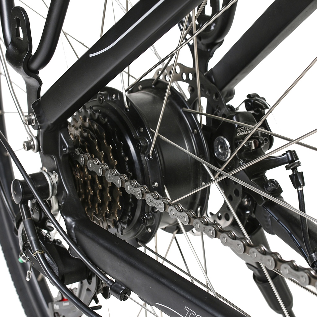 BIC ELECTRICA TOPMEGA PASEO ALUM R700 250W 36V 6VEL NEGRO