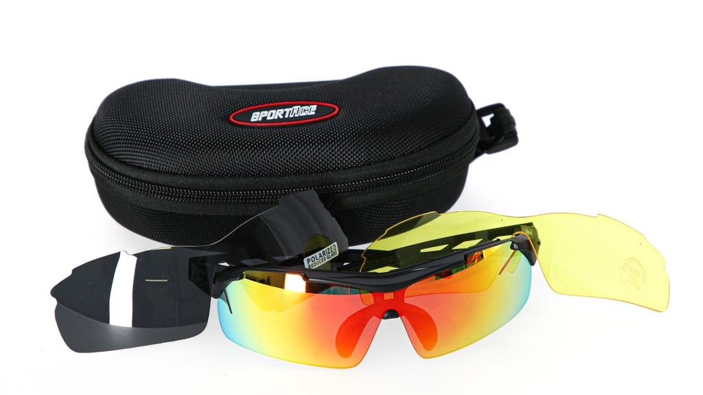 *GAFA CICLISMO SA-003 SPORTACE NEG/NEG C/ESTUCHE 3 CRISTALES