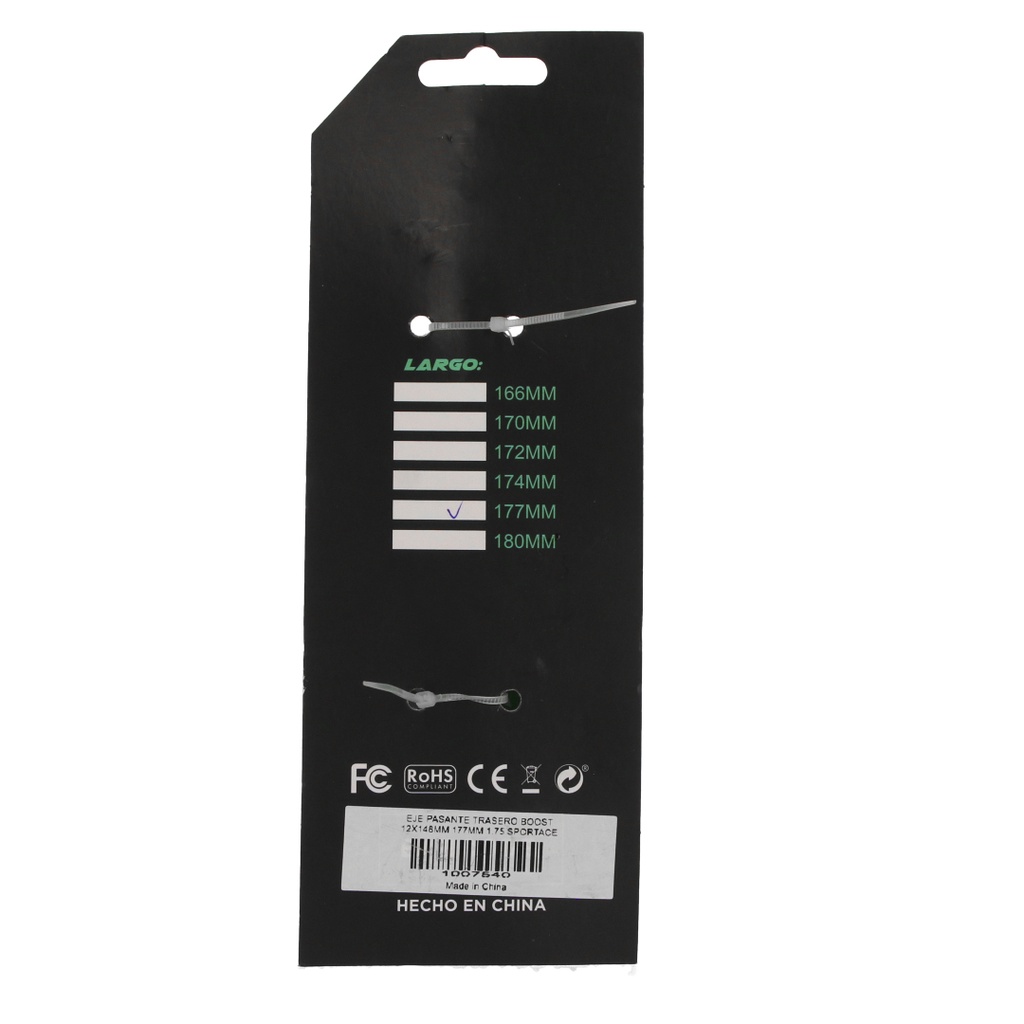 EJE PASANTE TRASERO BOOST 12X148MM 177MM 1.75 SPORTACE