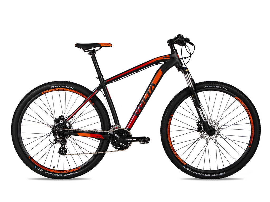 BICICLETA MTB RAZZ ALUMINIO NEGRO ROJO/NARANJA ALTUS 24VEL 29ER L G1